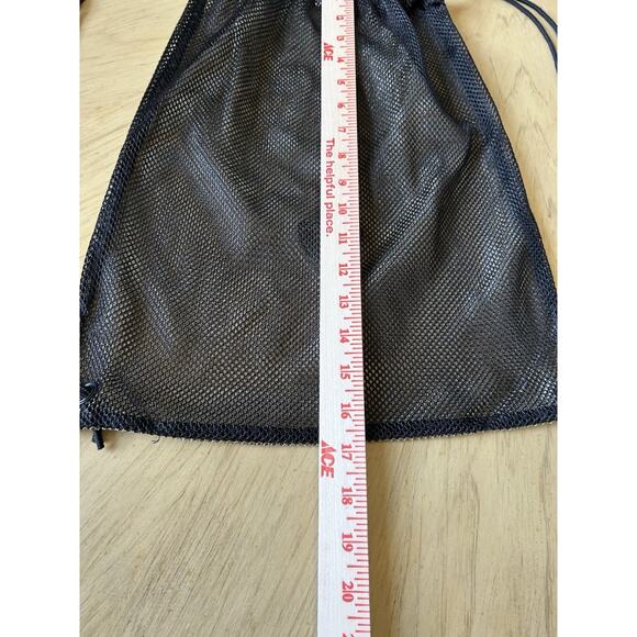 VTG Nike Black Gold Mesh Bag Gym Cinch Sack Drawstring Stadium College NFL - Picture 6 of 6